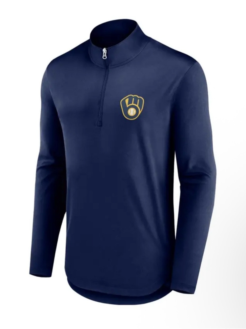 Fanatics Branded Men's Navy Milwaukee Brewers Quarter-Zip Top